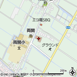 柳川市立図書館　両開分館周辺の地図