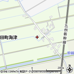 福岡県みやま市高田町海津412周辺の地図