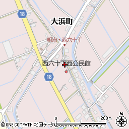 福岡県柳川市大浜町1178周辺の地図