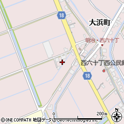 福岡県柳川市大浜町2304周辺の地図