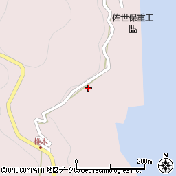 長崎県佐世保市庵浦町387-2周辺の地図