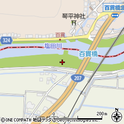 百貫橋周辺の地図