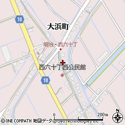 福岡県柳川市大浜町1766-20周辺の地図