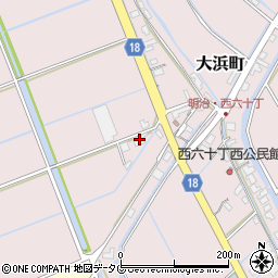 福岡県柳川市大浜町2304-1周辺の地図