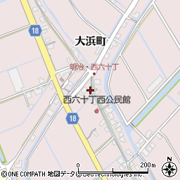 福岡県柳川市大浜町1749周辺の地図