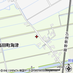 福岡県みやま市高田町海津415周辺の地図