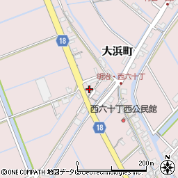 福岡県柳川市大浜町2303周辺の地図