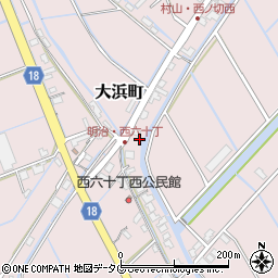 福岡県柳川市大浜町704周辺の地図