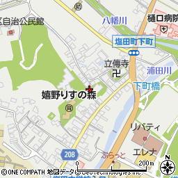 塩田区公民館周辺の地図