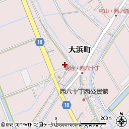 福岡県柳川市大浜町2145周辺の地図