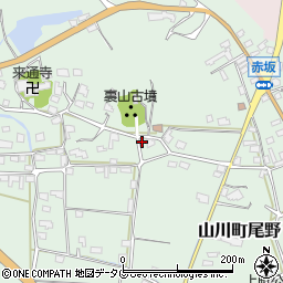 福岡県みやま市山川町尾野1353周辺の地図