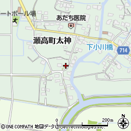 福岡県みやま市瀬高町太神周辺の地図