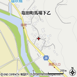 佐賀県嬉野市塩田町大字馬場下乙110周辺の地図