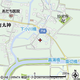 福岡県みやま市瀬高町太神155周辺の地図
