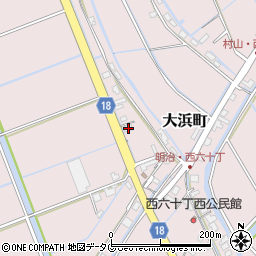 福岡県柳川市大浜町2148周辺の地図