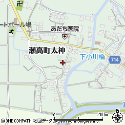 福岡県みやま市瀬高町太神887周辺の地図