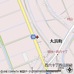 福岡県柳川市大浜町2150周辺の地図