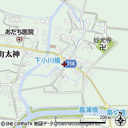 福岡県みやま市瀬高町太神121周辺の地図