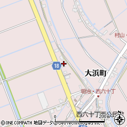 福岡県柳川市大浜町2150-2周辺の地図