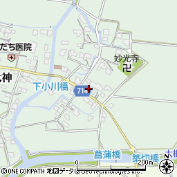 福岡県みやま市瀬高町太神128周辺の地図