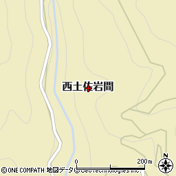 高知県四万十市西土佐岩間周辺の地図