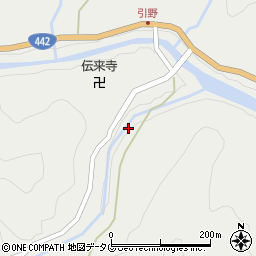 大分県日田市中津江村栃野1104周辺の地図