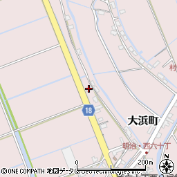福岡県柳川市大浜町2152周辺の地図