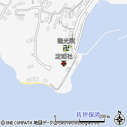 淀姫社周辺の地図