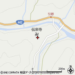 大分県日田市中津江村栃野1236-2周辺の地図