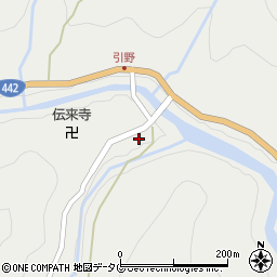 大分県日田市中津江村栃野1243-4周辺の地図