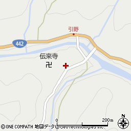 大分県日田市中津江村栃野1255周辺の地図