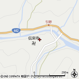 大分県日田市中津江村栃野1256-2周辺の地図