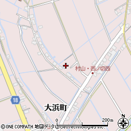 福岡県柳川市大浜町1265周辺の地図