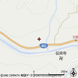 大分県日田市中津江村栃野476周辺の地図