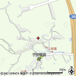 長崎県佐世保市有福町周辺の地図