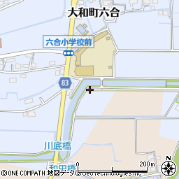 福岡県柳川市大和町六合309周辺の地図