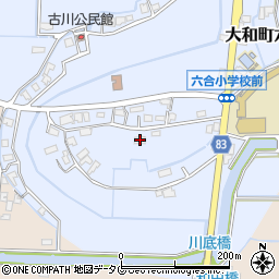 福岡県柳川市大和町六合1797周辺の地図