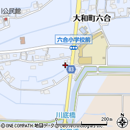 福岡県柳川市大和町六合1803周辺の地図