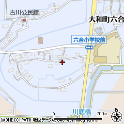 福岡県柳川市大和町六合1799周辺の地図