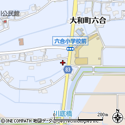 福岡県柳川市大和町六合1802周辺の地図