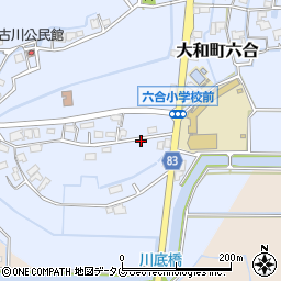 福岡県柳川市大和町六合1782周辺の地図