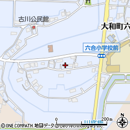 福岡県柳川市大和町六合1784周辺の地図