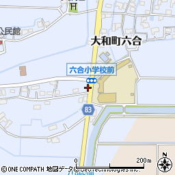 福岡県柳川市大和町六合1664周辺の地図