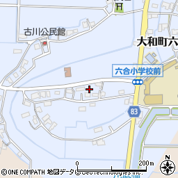 福岡県柳川市大和町六合1785周辺の地図