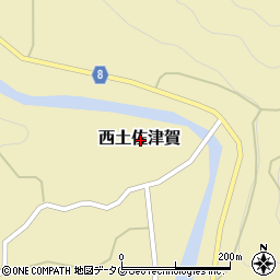 高知県四万十市西土佐津賀周辺の地図