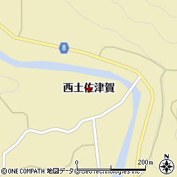 高知県四万十市西土佐津賀周辺の地図