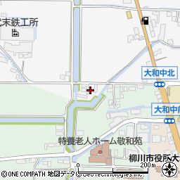福岡県柳川市大和町塩塚1300-7周辺の地図