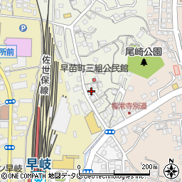 長崎県佐世保市早苗町251-15周辺の地図