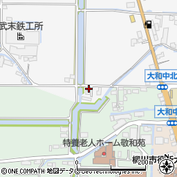 福岡県柳川市大和町塩塚1300-9周辺の地図