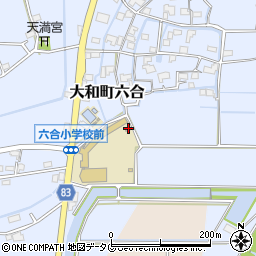 福岡県柳川市大和町六合1658周辺の地図